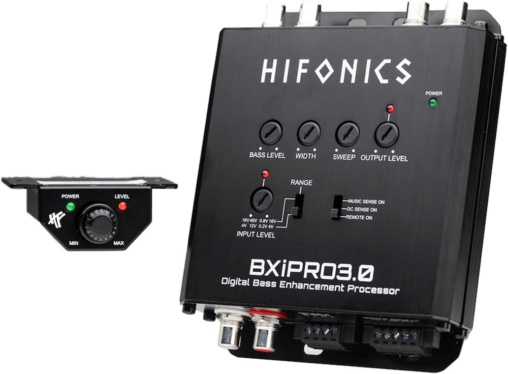 BXIPRO3.0 Bass Enhancer, Digital Processor with Dash Mount Remote Control, In...