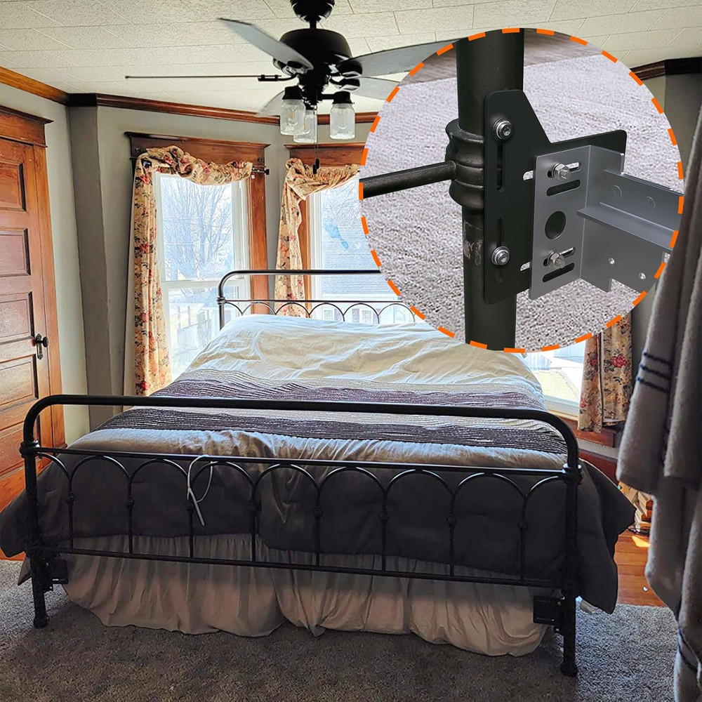Bed Frame Brackets Adapter Kit for Headboard, Full to Queen Conversion, Heavy Du