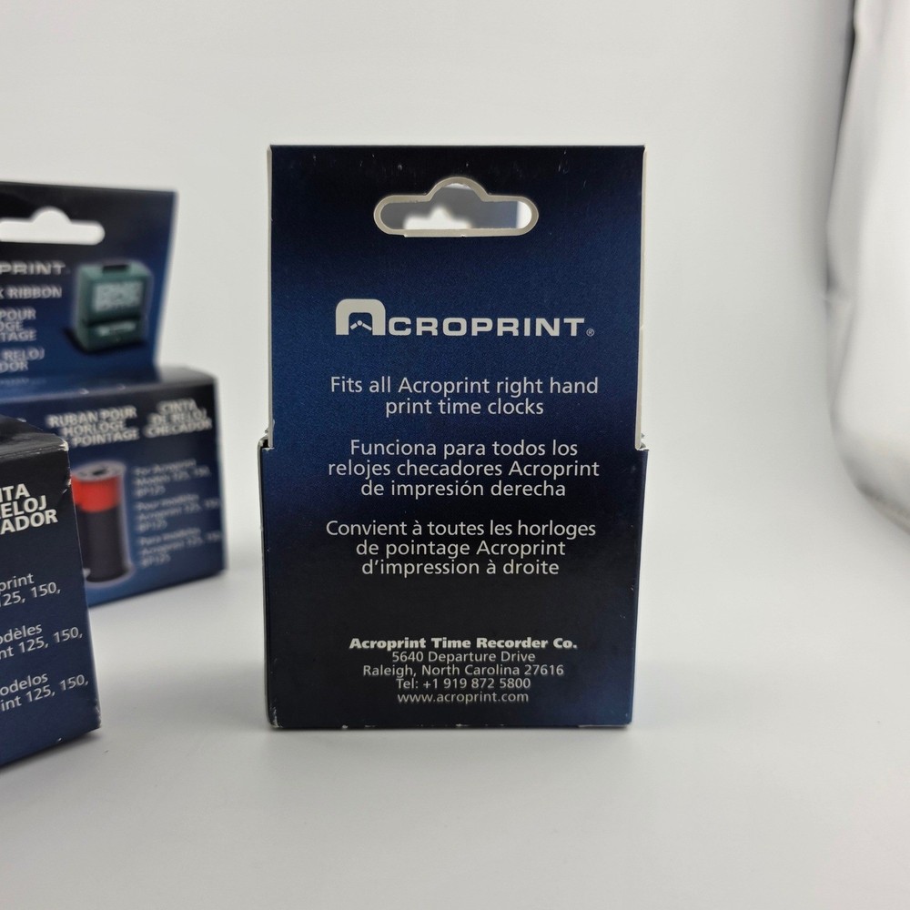 Acroprint Time Clock Ribbon Bundle 4 Pack Blue Red 20-0106-002