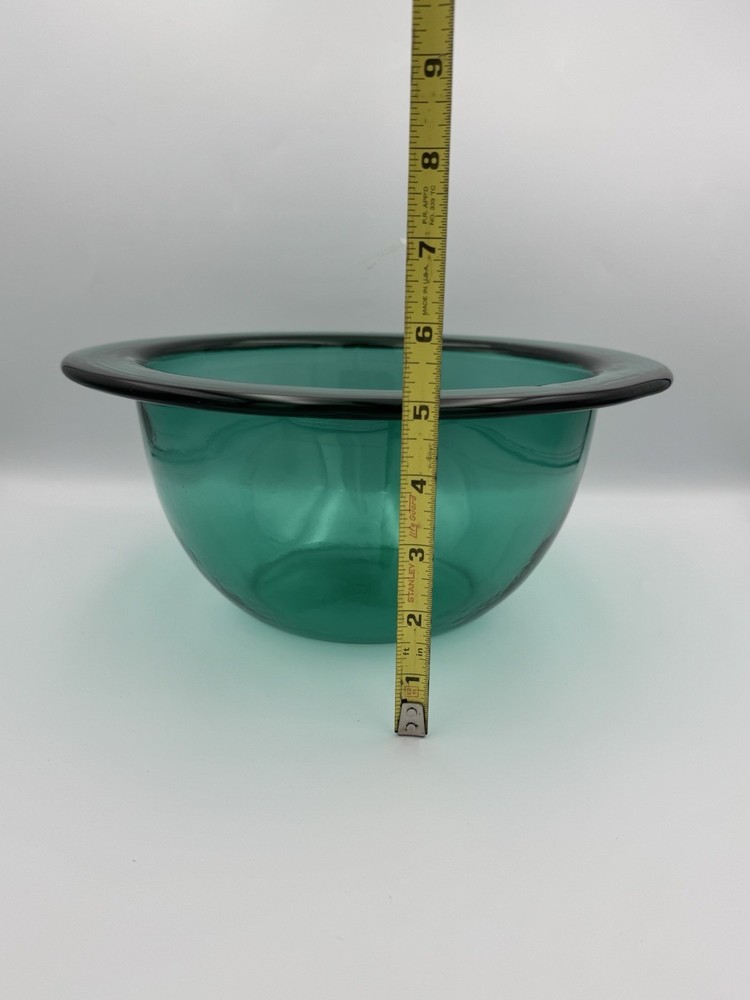 MCM Bowl Green Hand blown Vintage