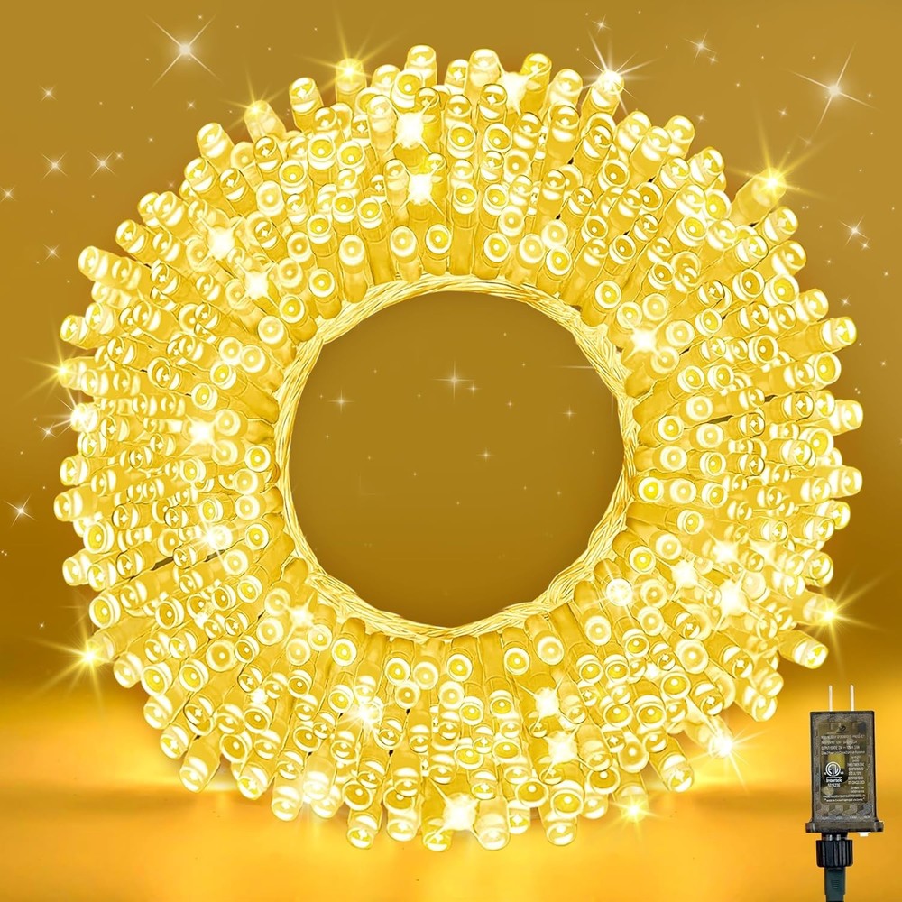 210 LEDs Warm White String Lights 70FT Waterproof Connectable
