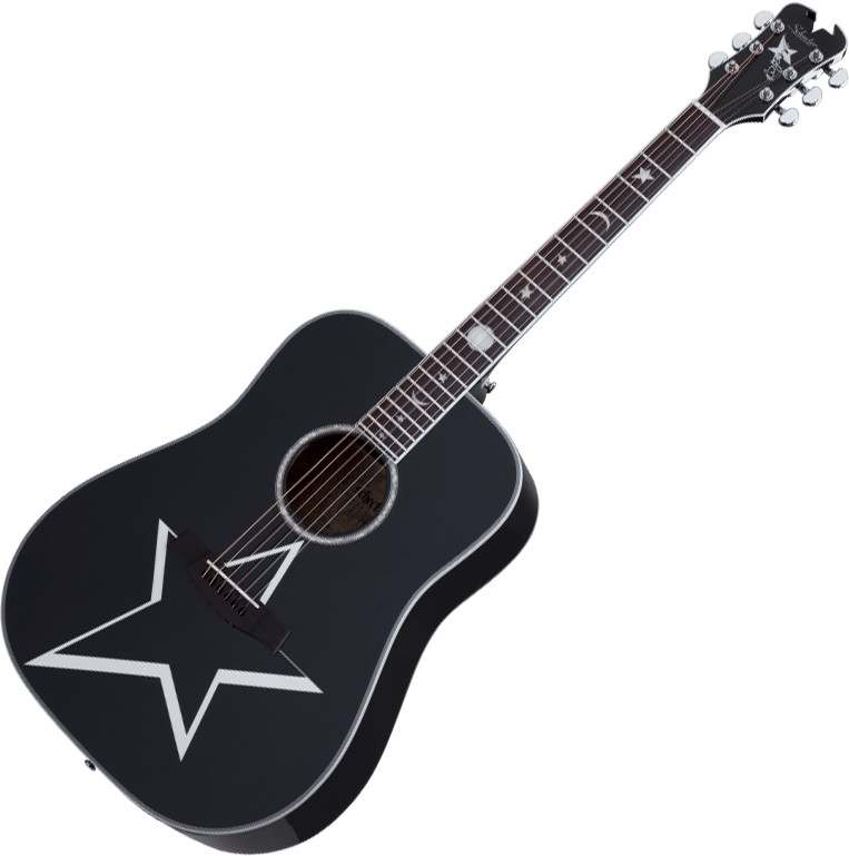Schecter Robert Smith RS-1000 Busker Acoustic Guitar Gloss Black
