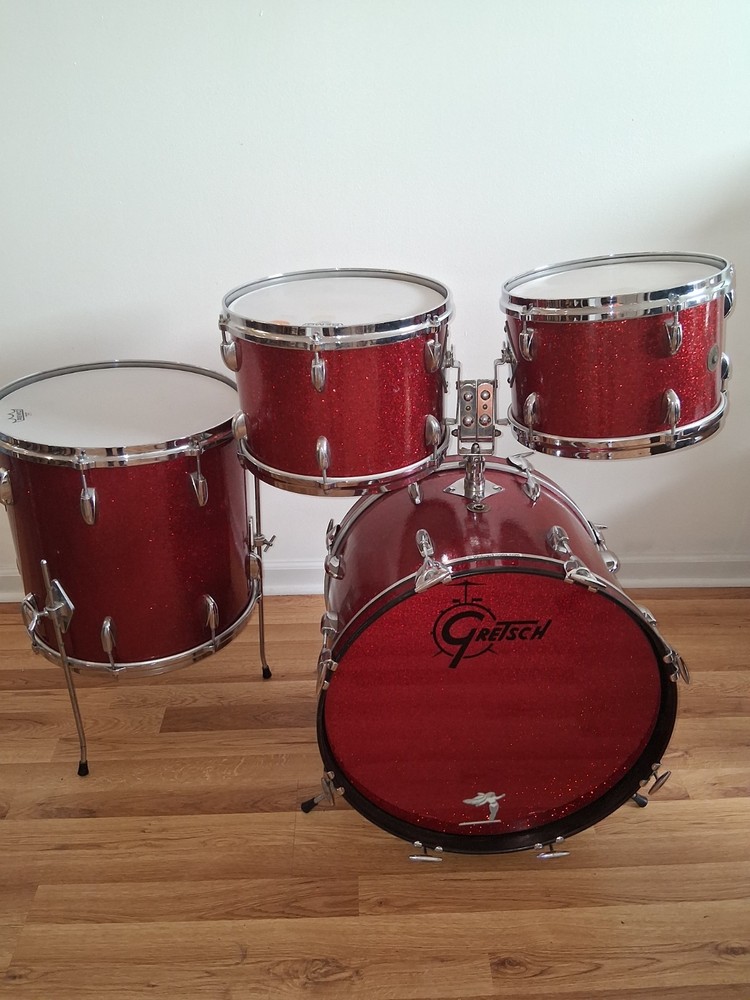 Gretsch 1966 Red Sparkle  4 piece drum set