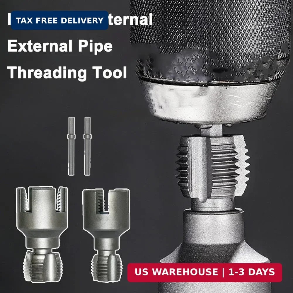 Integrated Internal & External Pipe Threading Tool, 1/2'' 3/4'' Dual-Function Pi