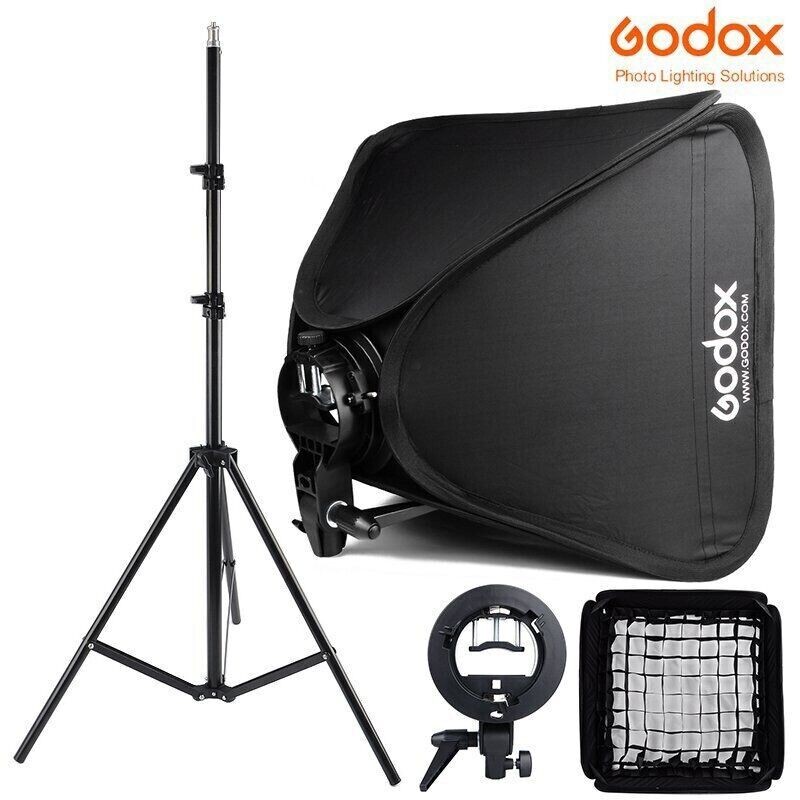 Godox 80cm Foldable Bowens Mount Softbox with Grid & S-type Speedlite Bracket