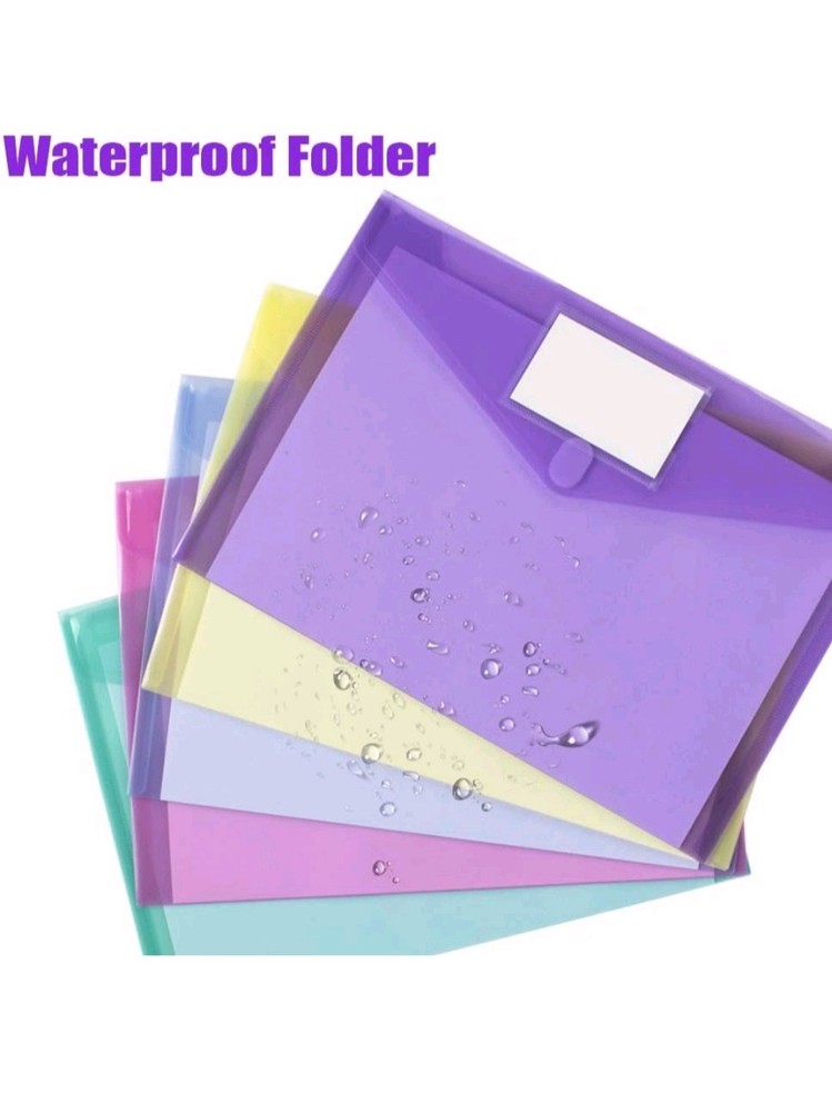 70 PCS Plastic File Folders Envelopes for Documents, School Office Reusable