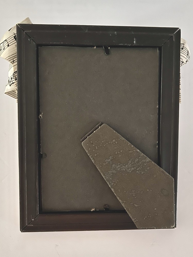 HANDMADE 5x7 PAPER MACHE 🎀 BOW MUSICAL 🎼NOTE 🎼 PICTURE FRAME