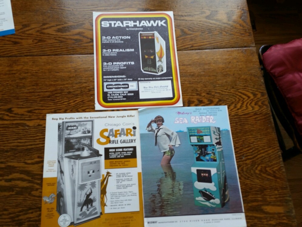 Vintage pinball,shuffleboard, pool table etc. . game sheets