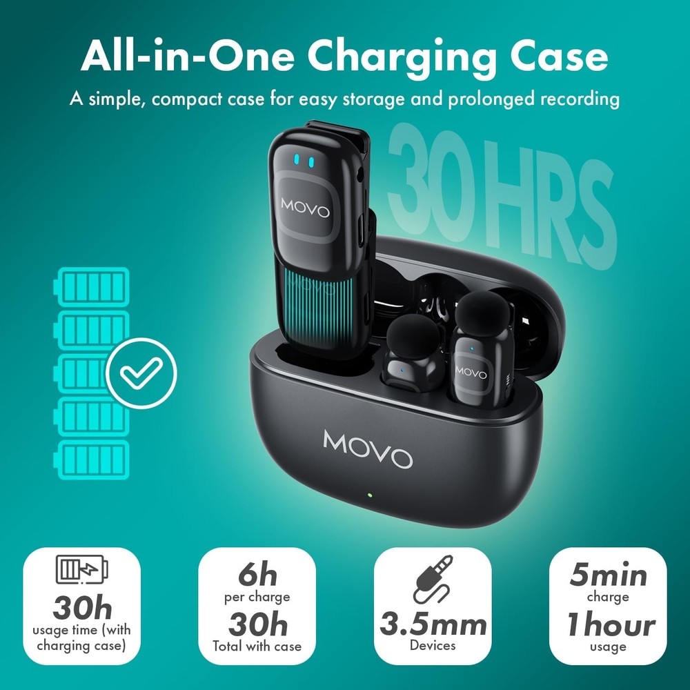 NanoMic Wireless Lavalier Microphone for Camera Clip-On TRS Wireless Mic System