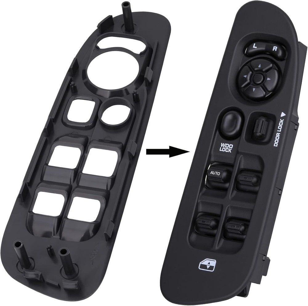 Window Control Switch Bezel Panel for 2002-2009 Dodge Ram Driver & Passenger Doo