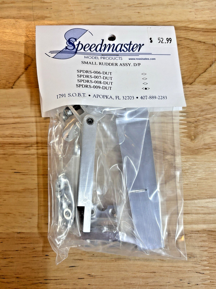 Speedmaster  SPDRS-009-DUT Small Rudder Assebly. D/P  NEW