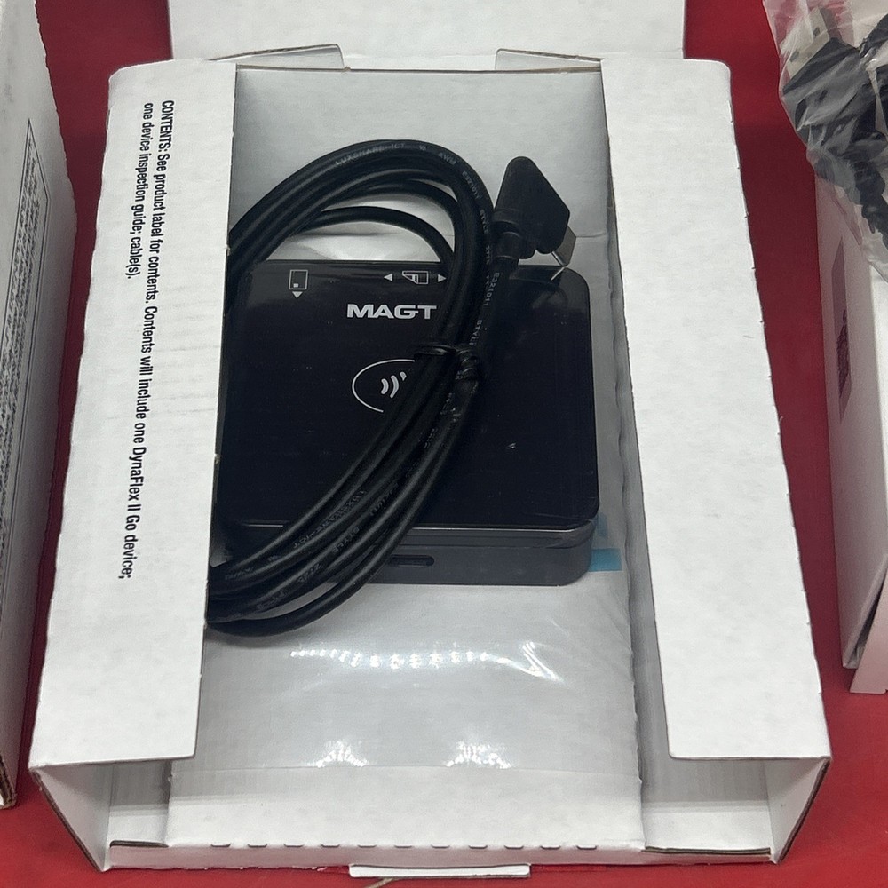 MagTek DynaFlex II Go Secure Card Read Authenticator Bluetooth NEW + Stand