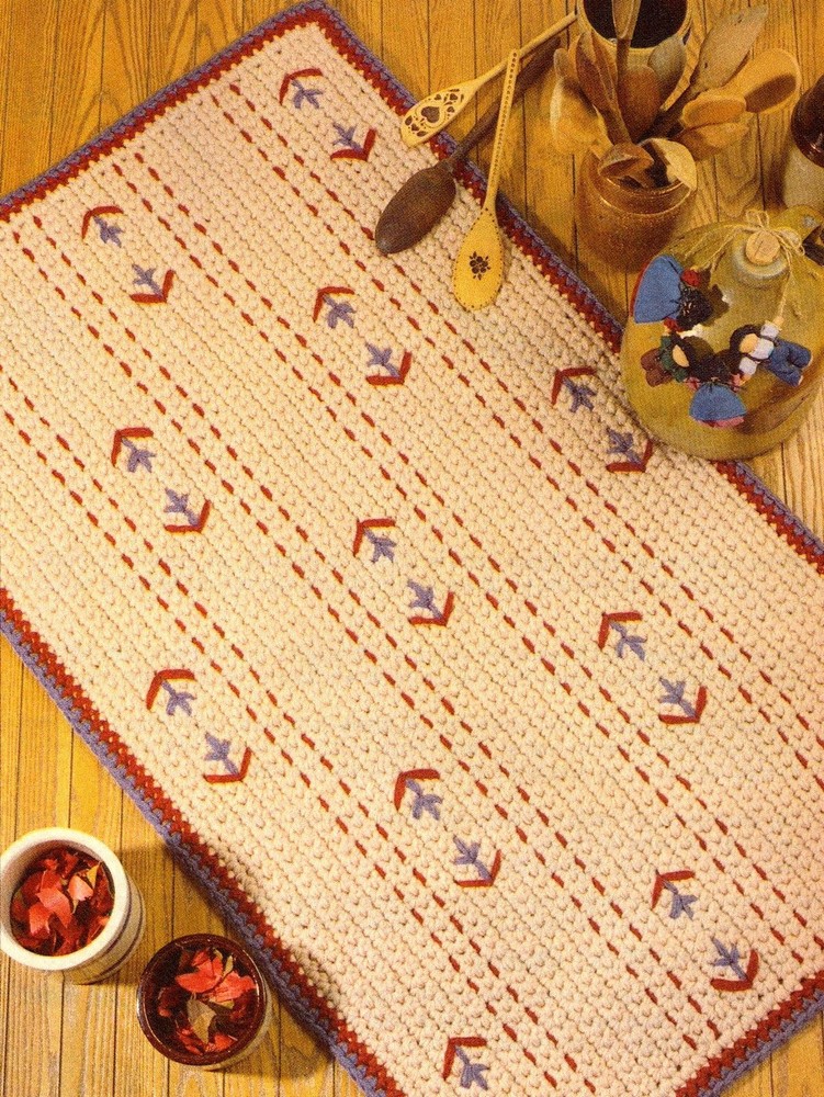 COUNTRY Double Brackets Rug/Crochet Pattern INSTRUCTIONS ONLY