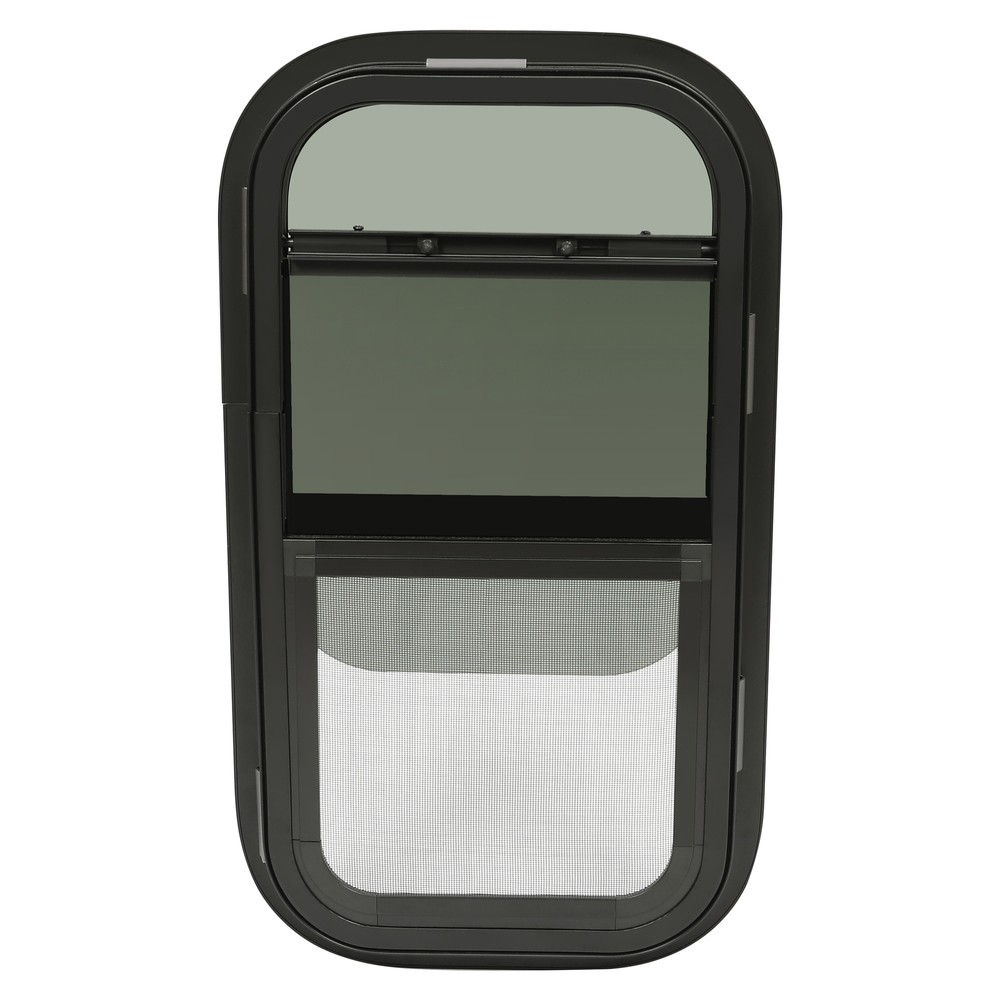 2 Pack 12 x 22 Wall Vertical RV Window Cargo Trailer W/ Screen & Trim Ring