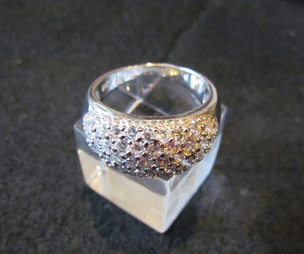 Ring Silver 925 Rodinated Daimonik 58 Size 18.4mm