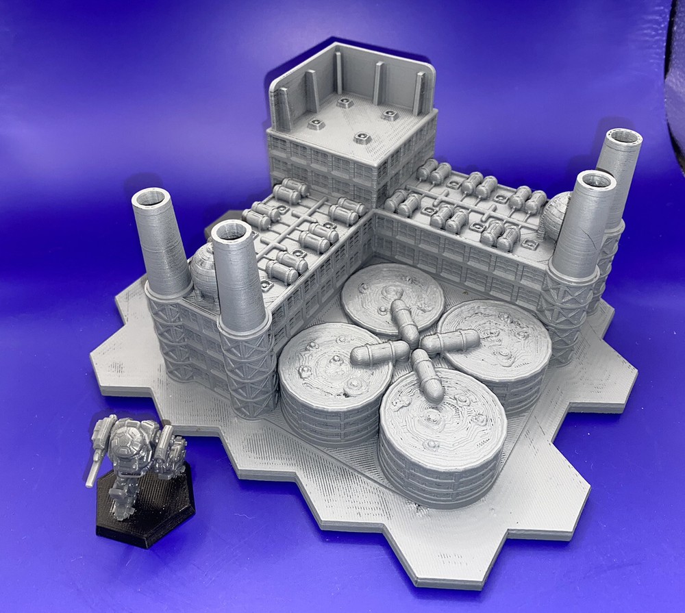 Chemical Plant w/ Hex Base, Tabletop Terrain Battletech (6mm)