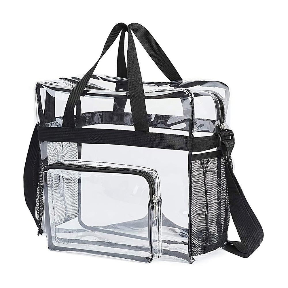 Stadium Approved Clear lunch Bag Front Storage Compartmen with Adjustable Strap