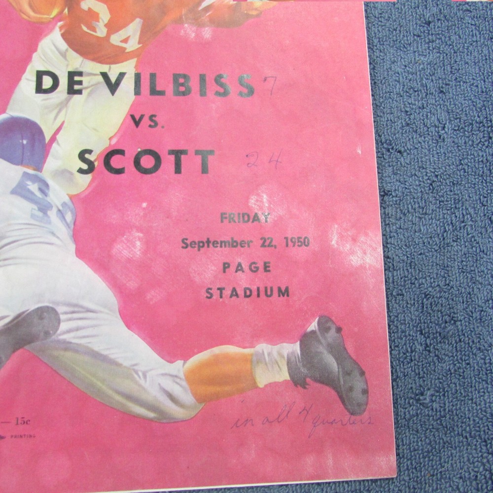 Devilbiss High School Football Programs 1950