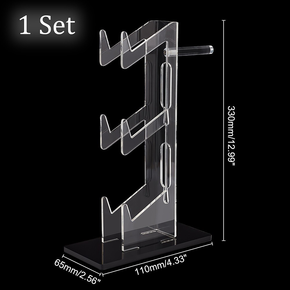 1set 3-Tier Transparent Acrylic Game Controller Display Stand Holders