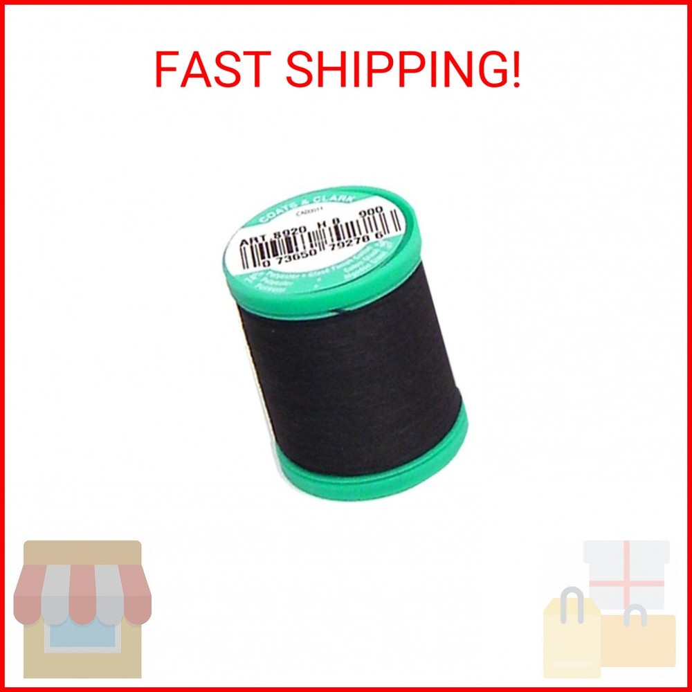 Dual Duty Plus Button Thread 50yds - Black