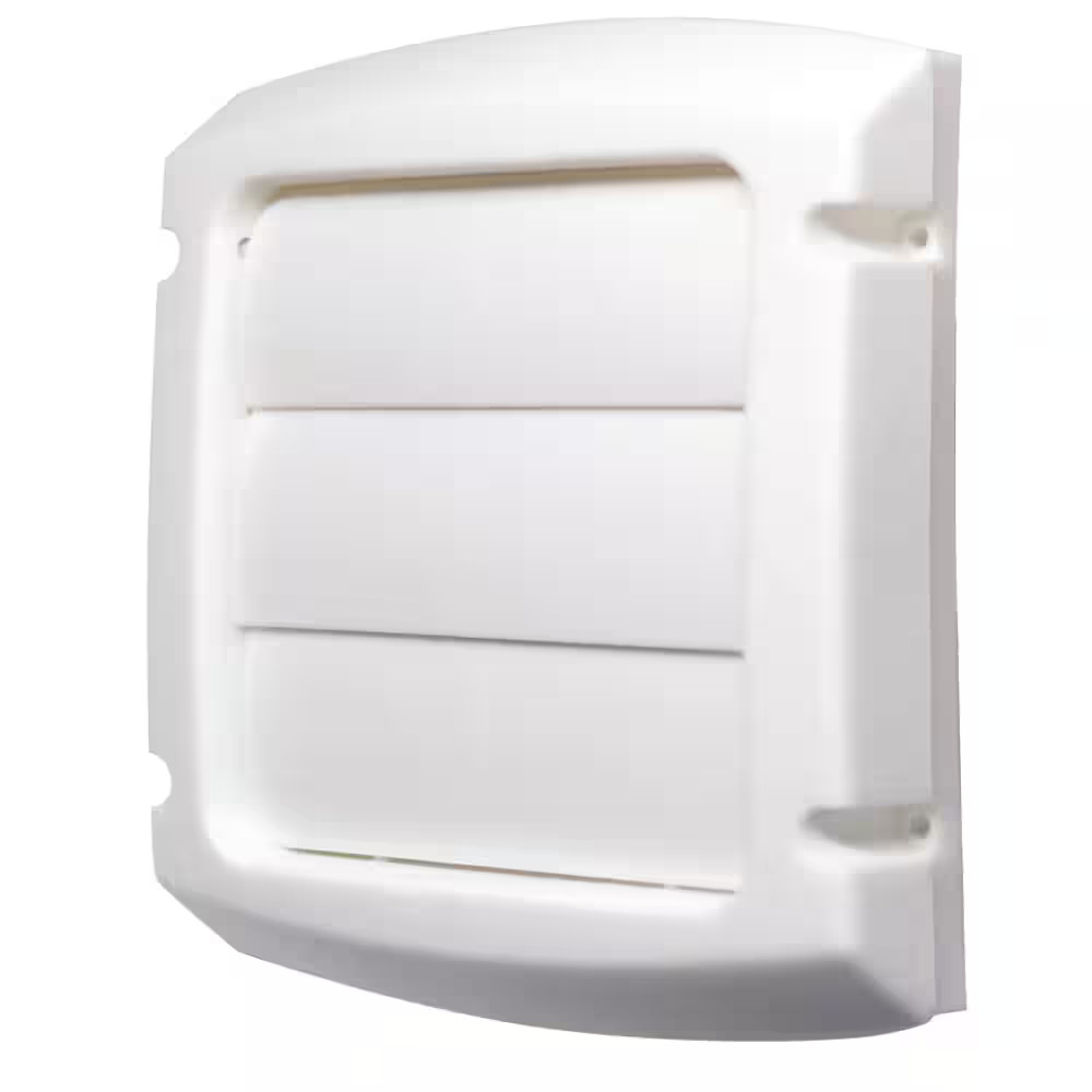 4 In. Louvered Vent Cap in White