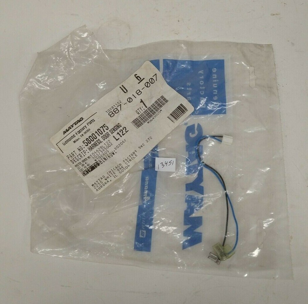 Maytag Door Sensing Harness 58001075