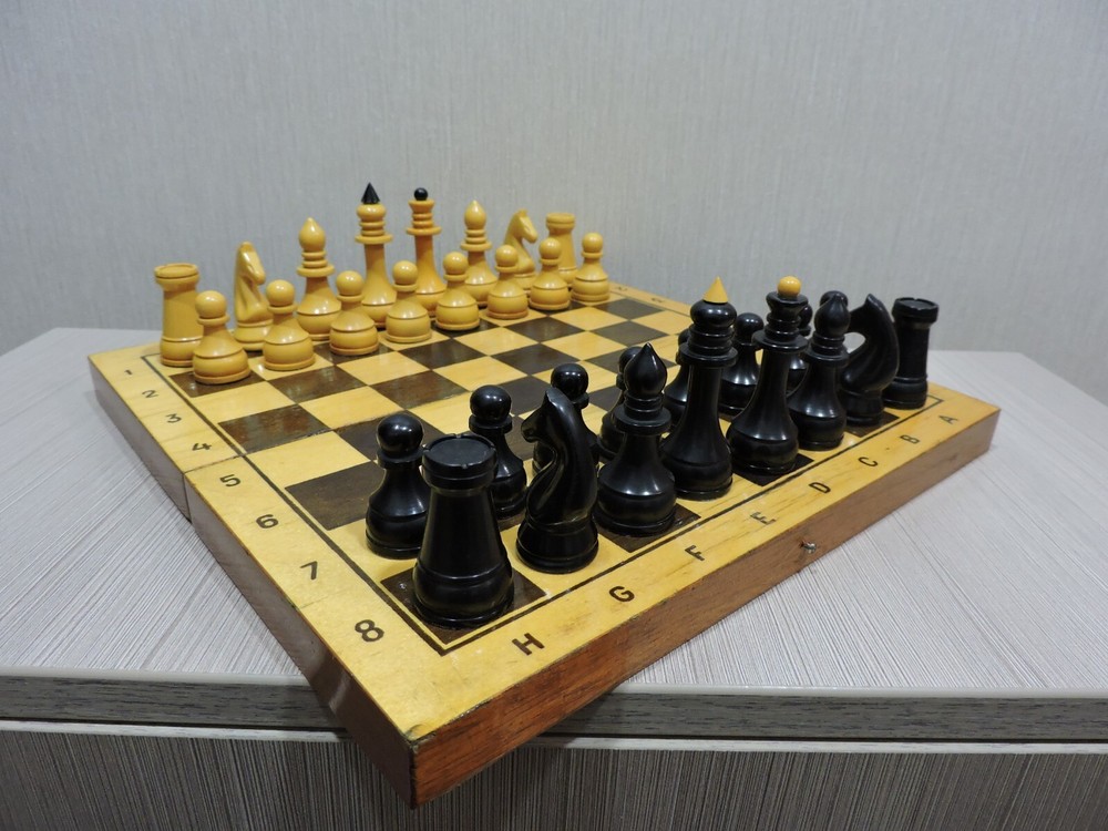 Rare Bakelite Vintage Chess Set Soviet USSR