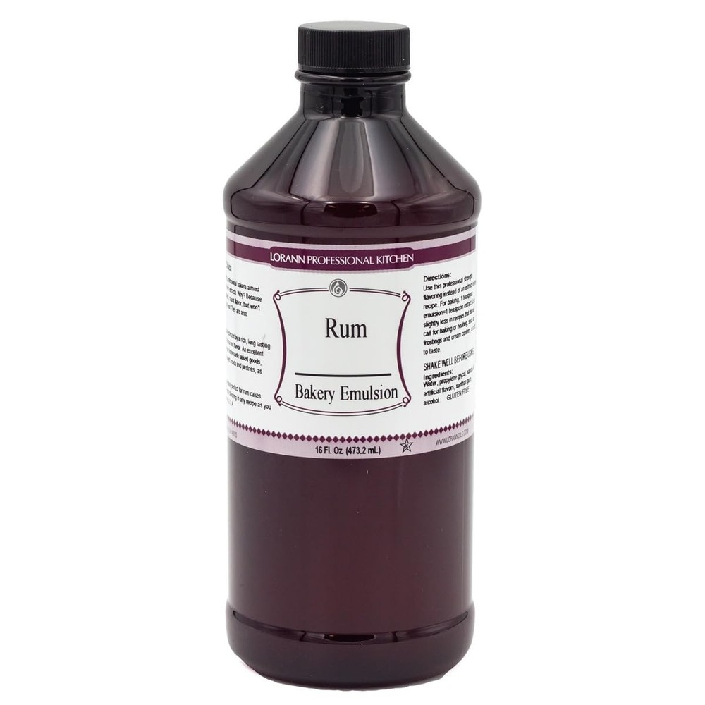 LorAnn Rum Bakery Emulsion, 16 ounce bottle