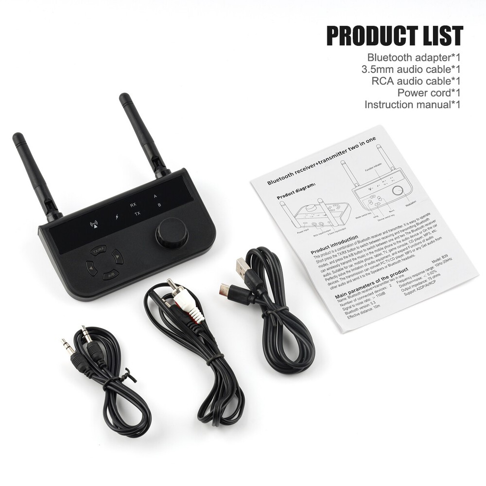 5.3 Long Range Bluetooth Transmitter Receiver For TV Home Stereo Audio Adapter