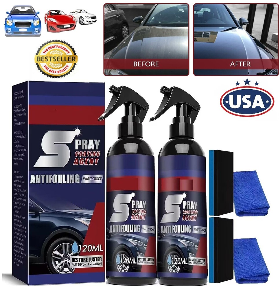 2pcs Multi-functional Coating Renewal Agent High Protection Quick Coating Spray