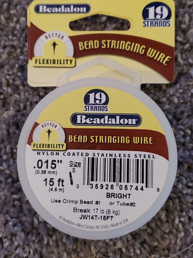 Beadalon 7 STRAND Bead, Gem Stringing Flex Wire (Various Colors + Sizes)