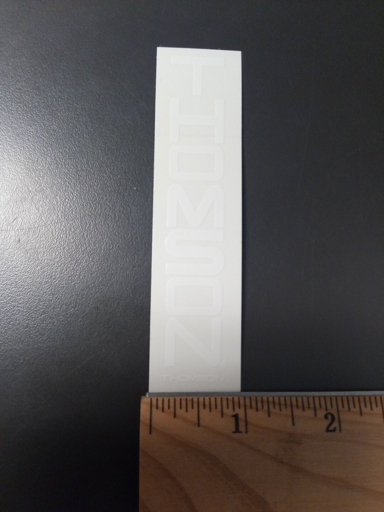 4" Thomson Decal/Sticker White On Clear