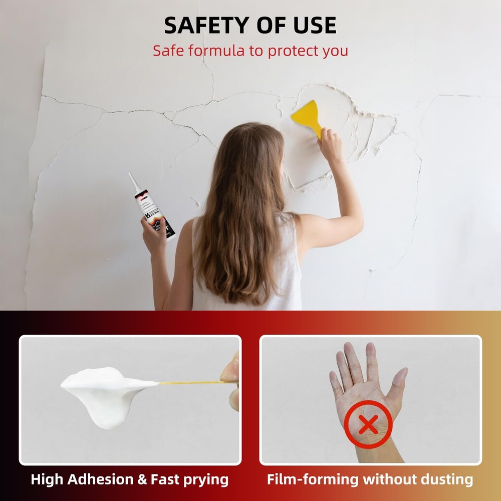 Drywall Repair Kit, Hole Patch Kit Spackle Wall White