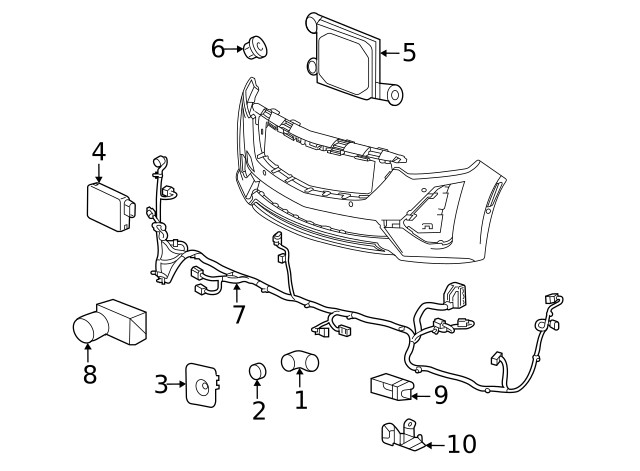 Genuine GM Park Sensor Bracket 84950164