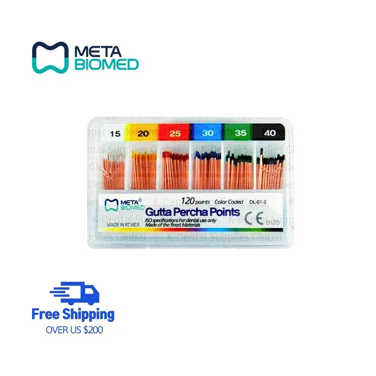 Meta Biomed Gutta Percha Points Length Marked All Sizes