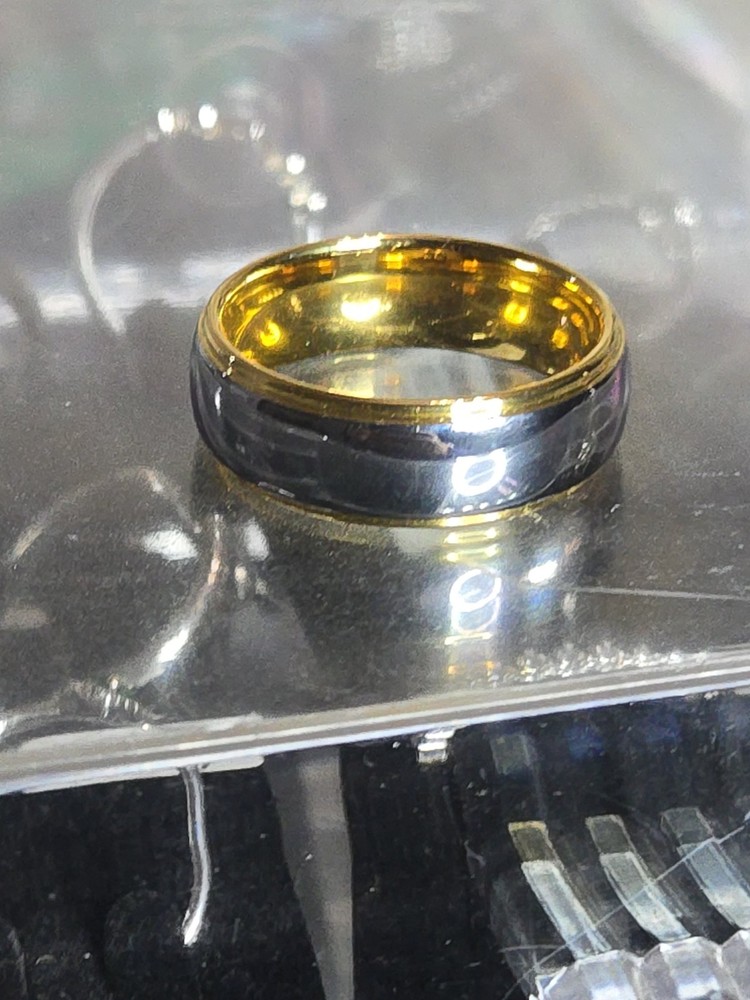 Mens 2 Tone Wedding Band