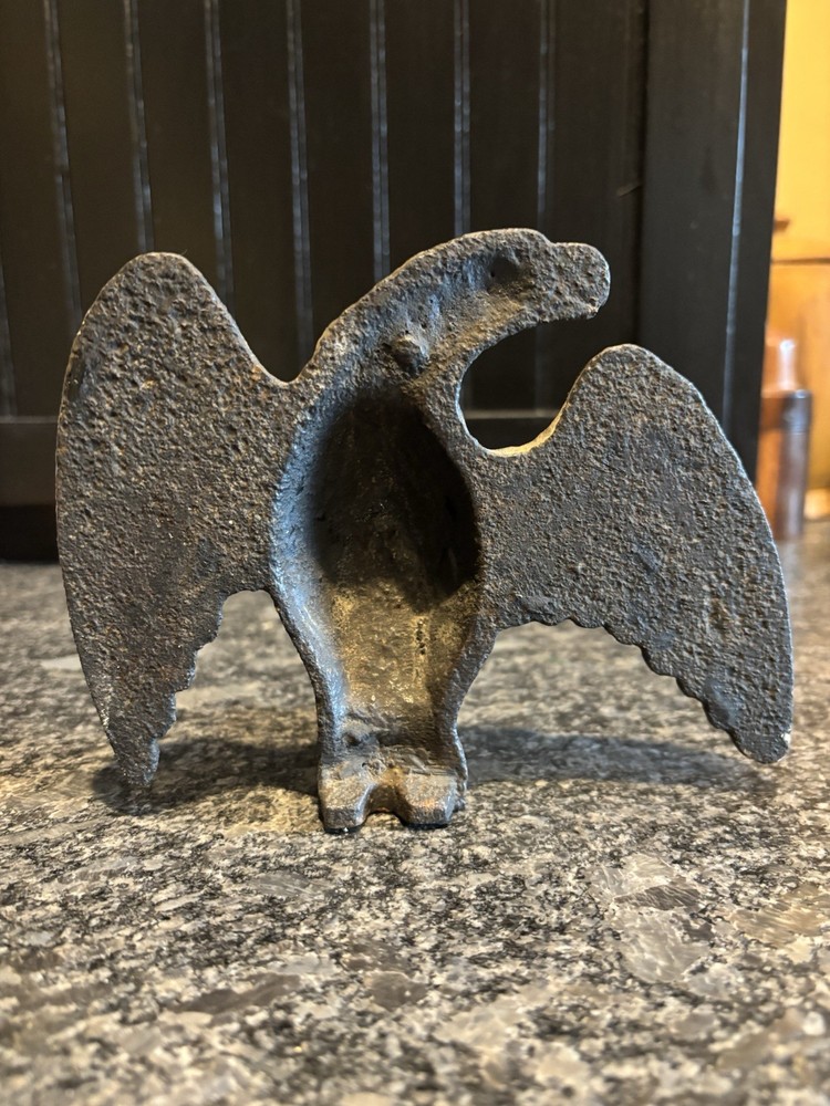 Antique Cast Iron Rooftop Snow Eagle