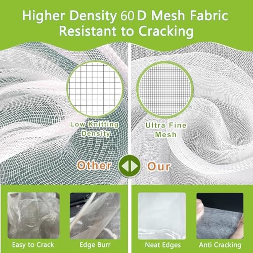 Drawstring Blueberry Netting for Bushes-(Pack) - Easy Install 4.92×3.94Ft 4