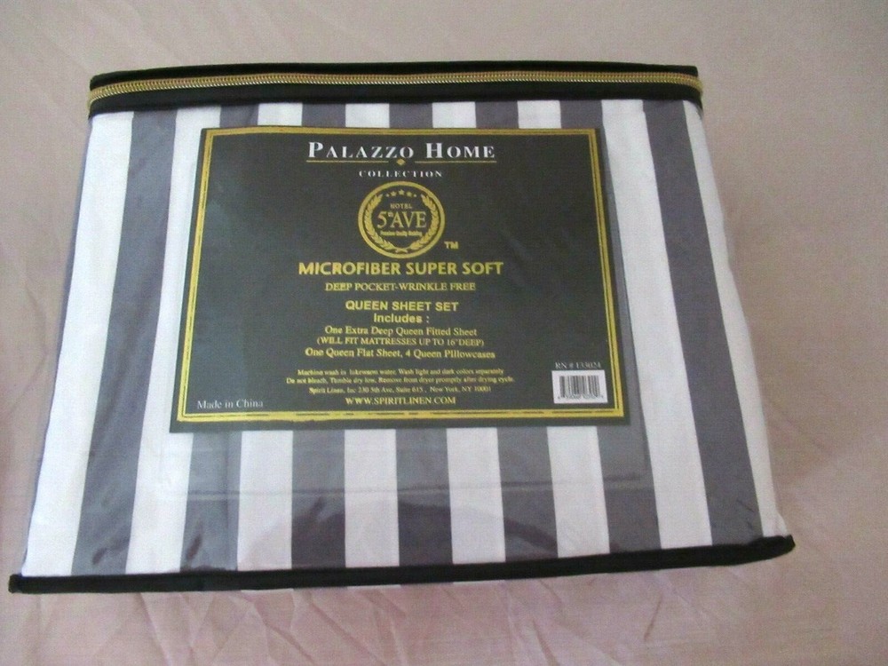 Palazzo Home 5TH Ave Hotel Quality Microfiber Extra Deep 6 Pc Queen Set Sheets