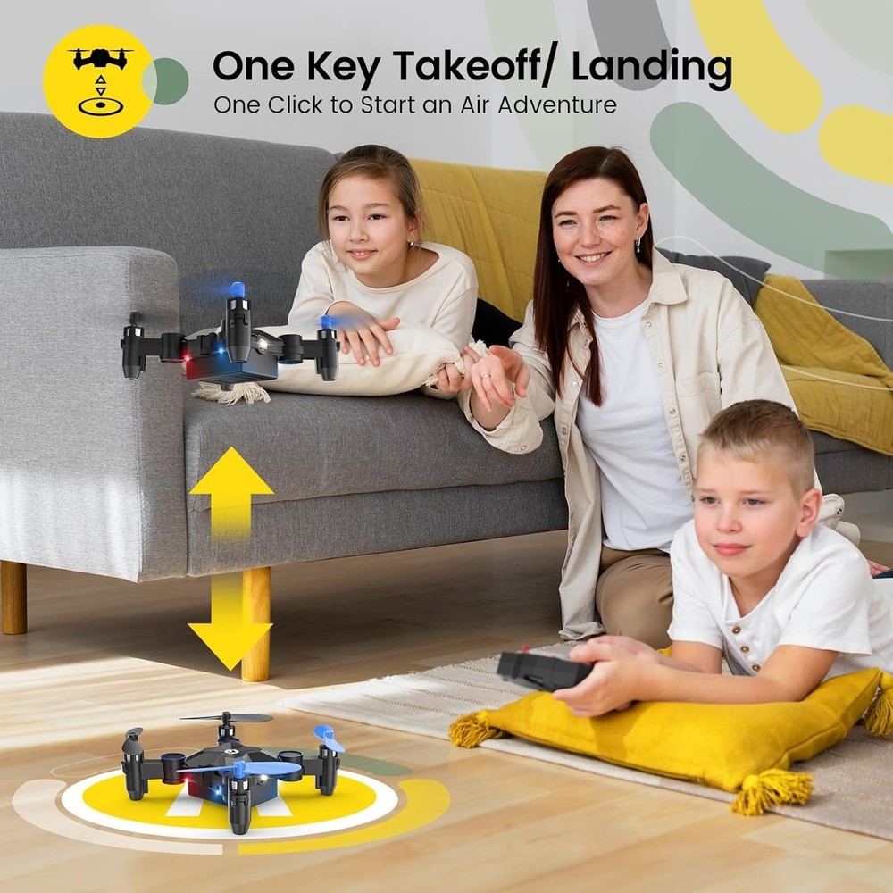 HS190 Mini Quadcopter - Portable Kids Drone with Headless Mode & Easy Control