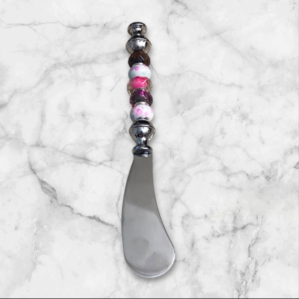 Beaded Cheese and Dip Spreader Handmade 0171