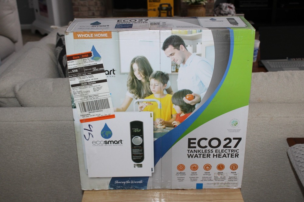 EcoSmart 27kW 240 Volt Electric Instant On Demand Tankless Water Heater 27 kW