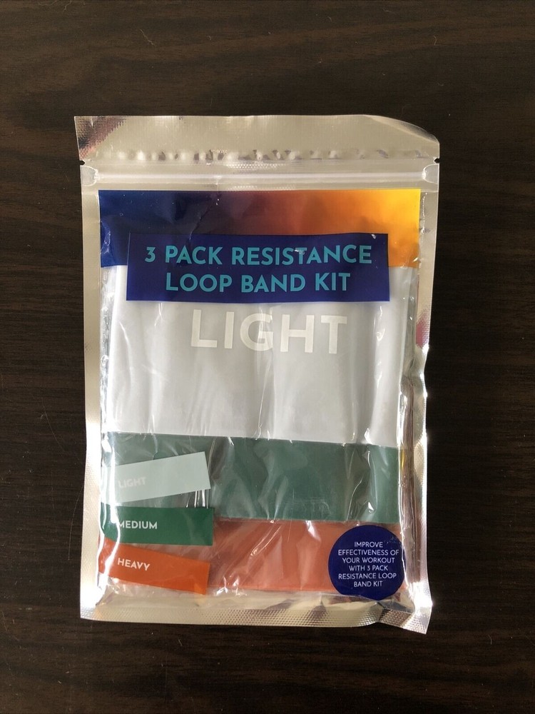 Vivitar 3 Pack Exercise Resistance Loop Band Kit Light Medium & Heavy Workout