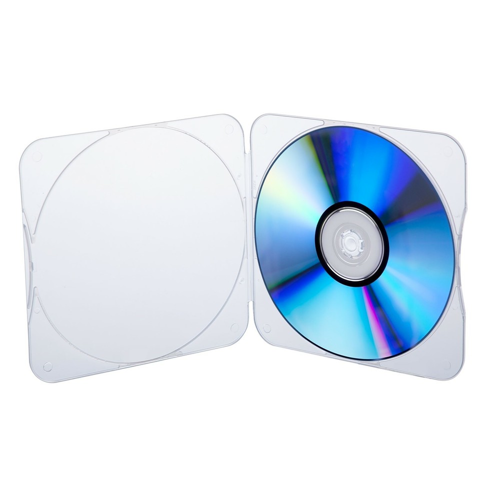 25 Clear Transparent CD DVD Disc Square Clam shell PP Poly Plastic Storage Case
