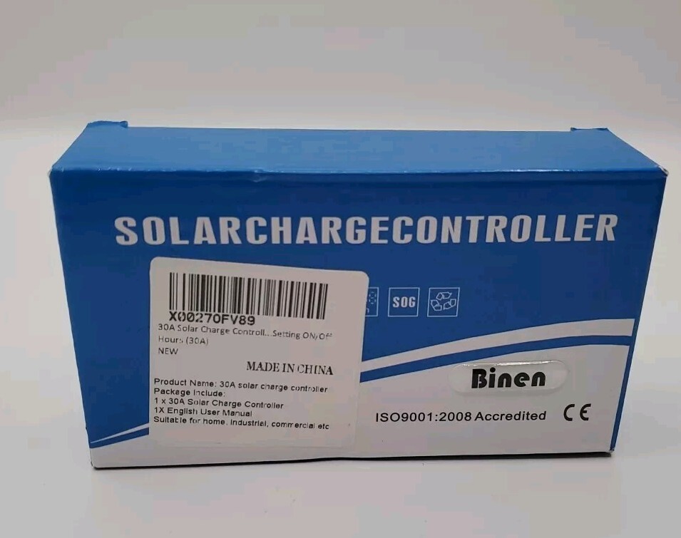 30A Solar Panel Charge Controller 12/24V Auto LCD Display Dual USB