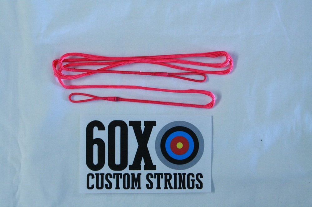 60X Custom Strings 57" Fast Flight Flo Pink Recurve Bowstrings Bow String