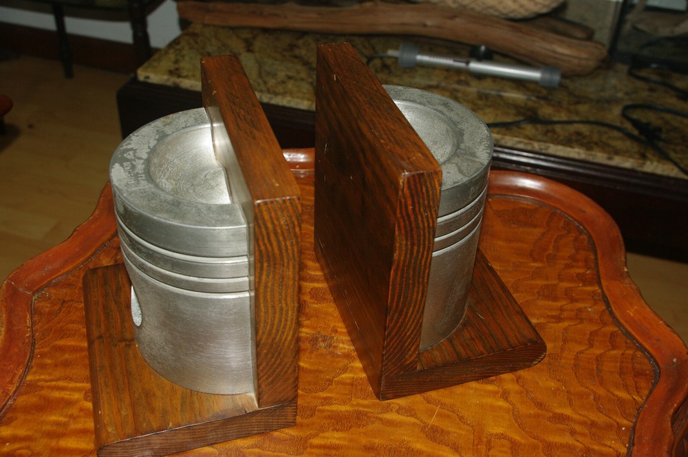 Pair of Mack Piston Bookends