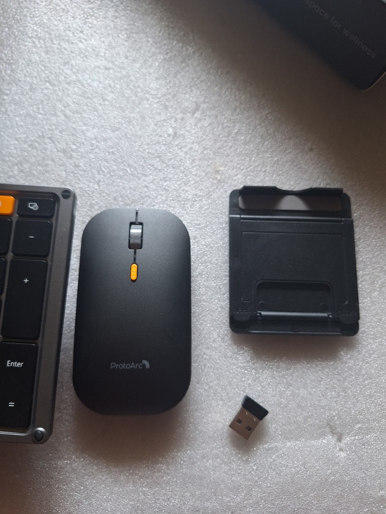 ProtoArc Foldable Keyboard and Mouse, XKM01 Folding Wireless Keyboard Mouse
