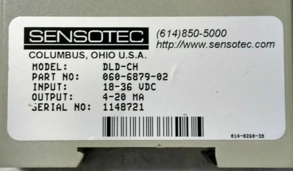 Sensotec 060-6870-02 Inline Amplifier