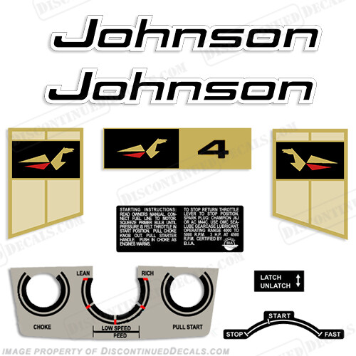 Fits Johnson 1969 4hp Decals